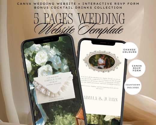 Olive & Lace Wedding Website Template
