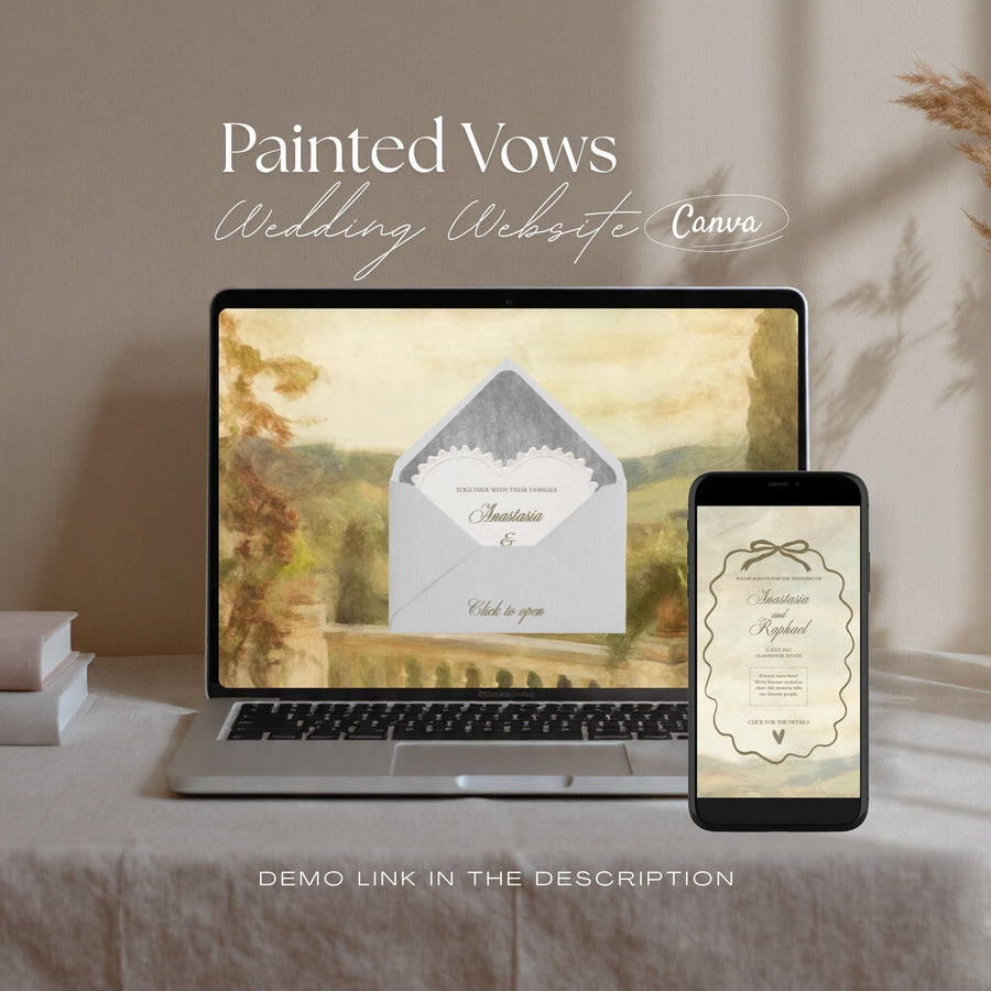 Painted Vows Wedding Website Template