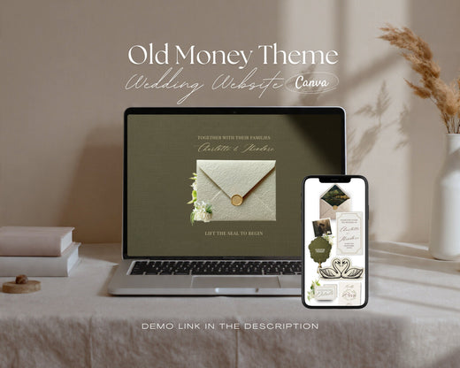 Old Money Wedding Website Template