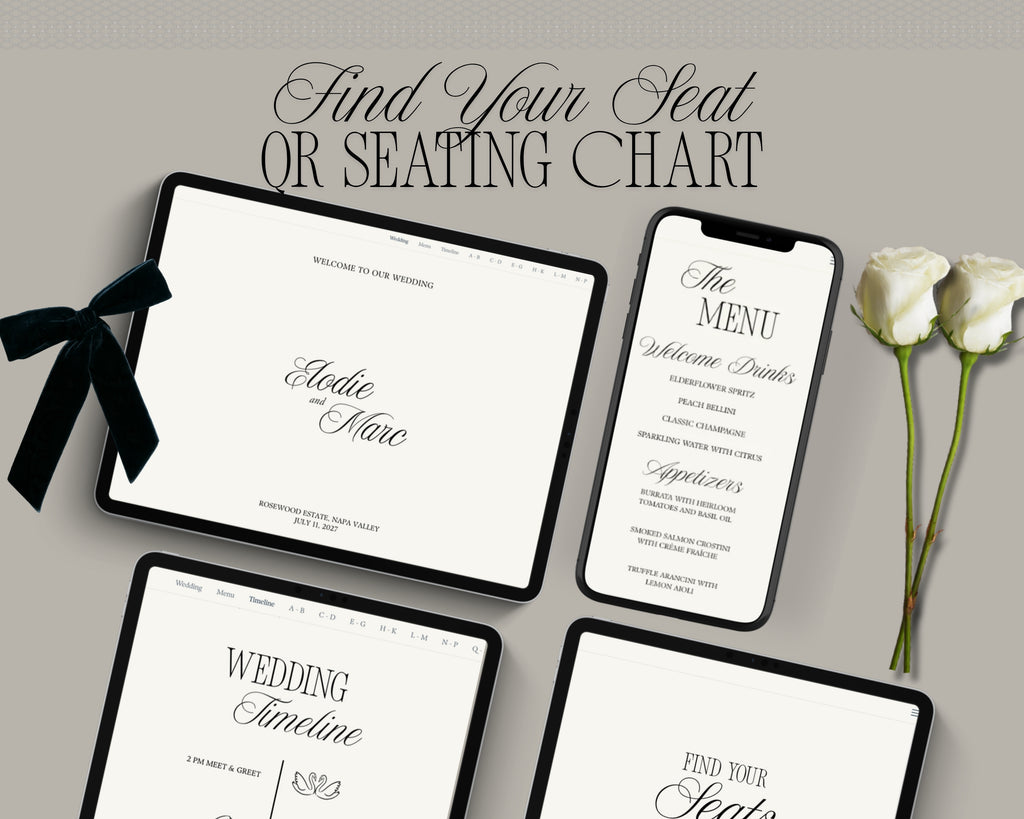 Find Your Seat QR Code Seating Chart — Easy Aisle Studio