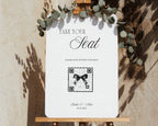 Printable Take Your Seat QR code sign