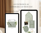 Dusty Sage & Ivory wedding website — an entrance as memorable as your day