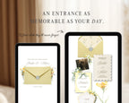 Butter Yellow wedding website — an entrance as memorable as your day