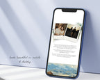 Dusty Blue French Toile wedding website looks beautiful on mobile and desktop
