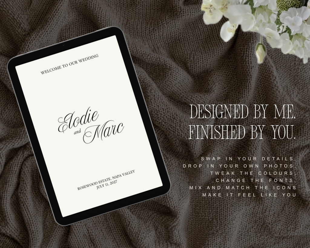 Designed by me, finished by you — fully editable
