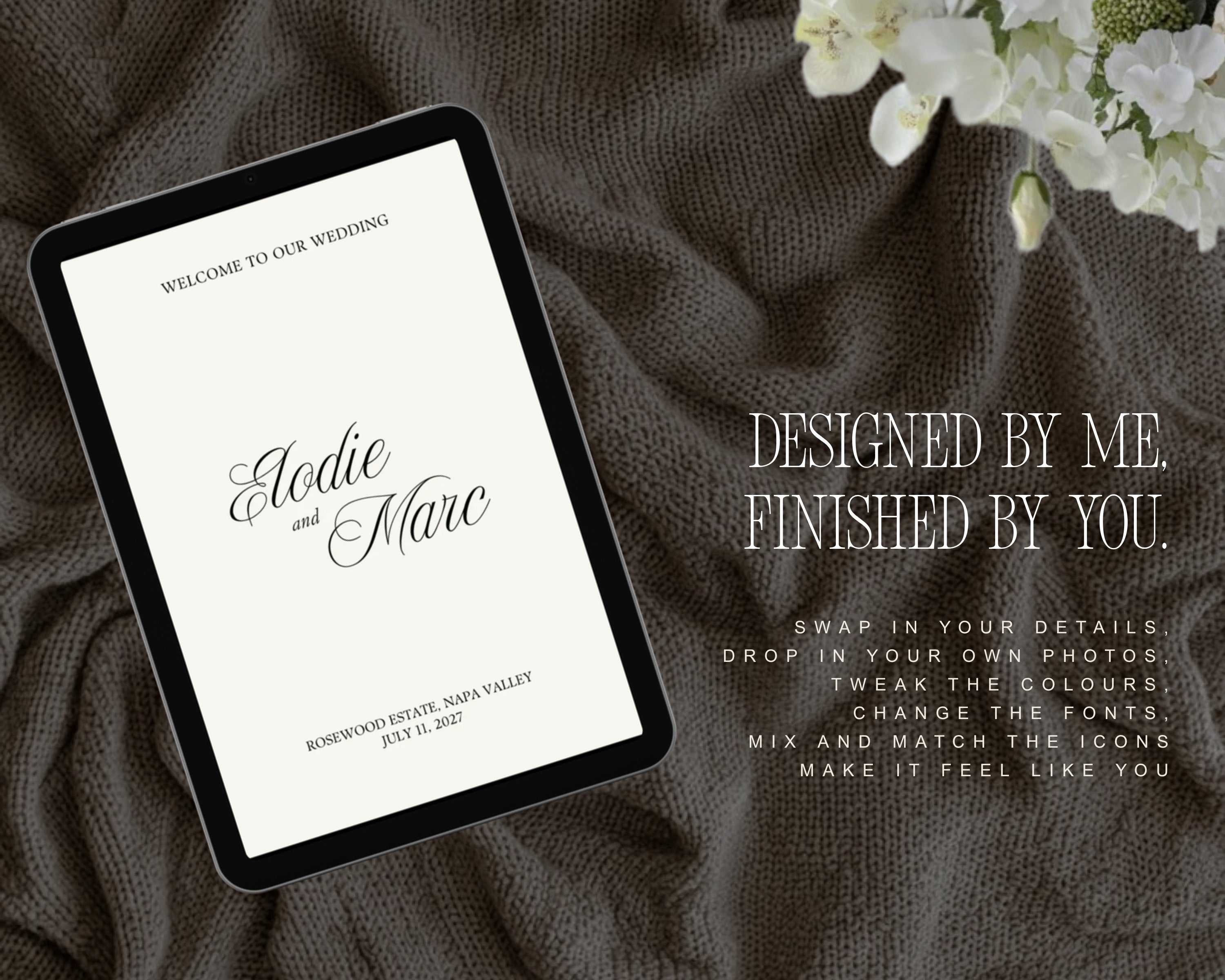 Designed by me, finished by you — fully editable