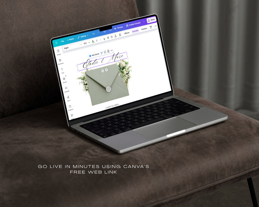 Go live in minutes using Canva's free web link — Dusty Sage & Ivory