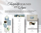 Tastefully designed five pages — Dusty Blue French Toile wedding website