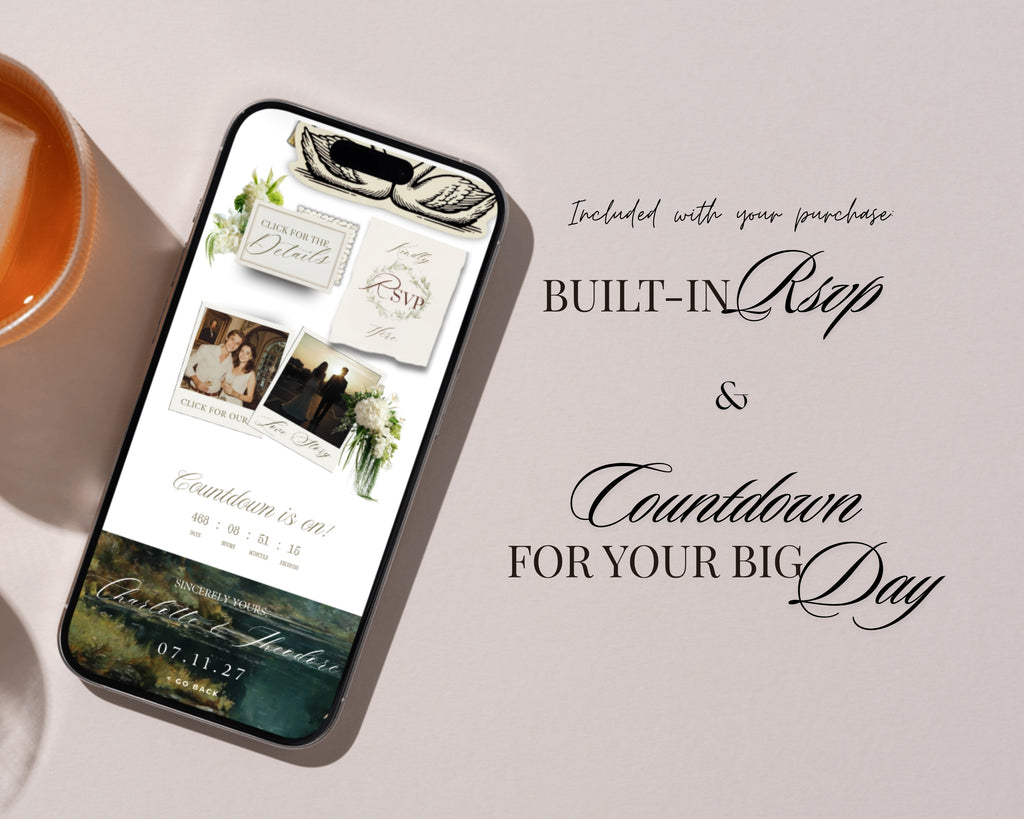 Built-in RSVP and countdown for your big day — Old Money