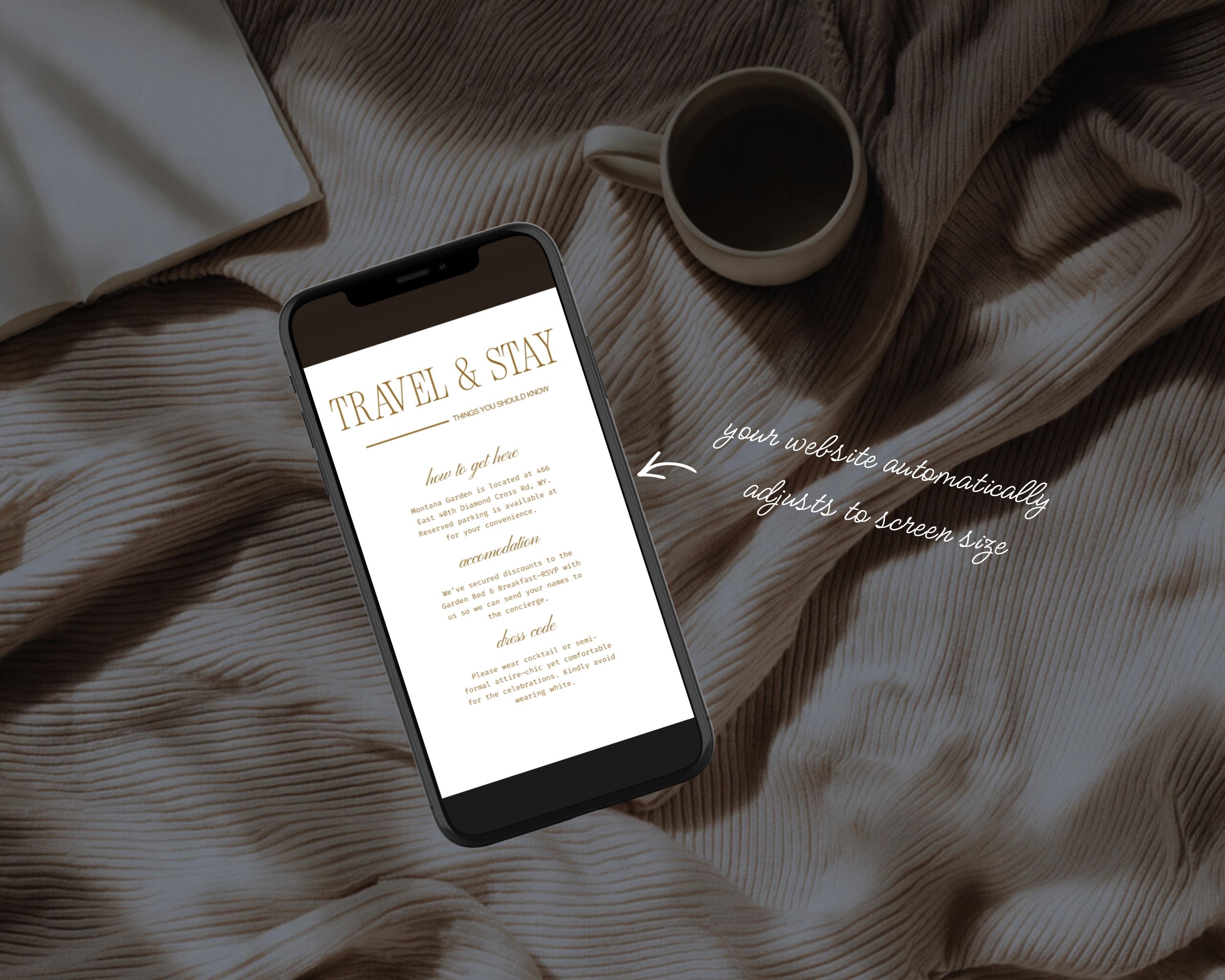 Mountain Ranch Wedding Website Template