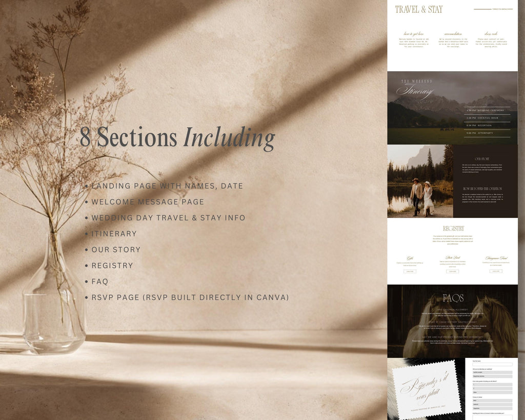 Mountain Ranch Wedding Website Template