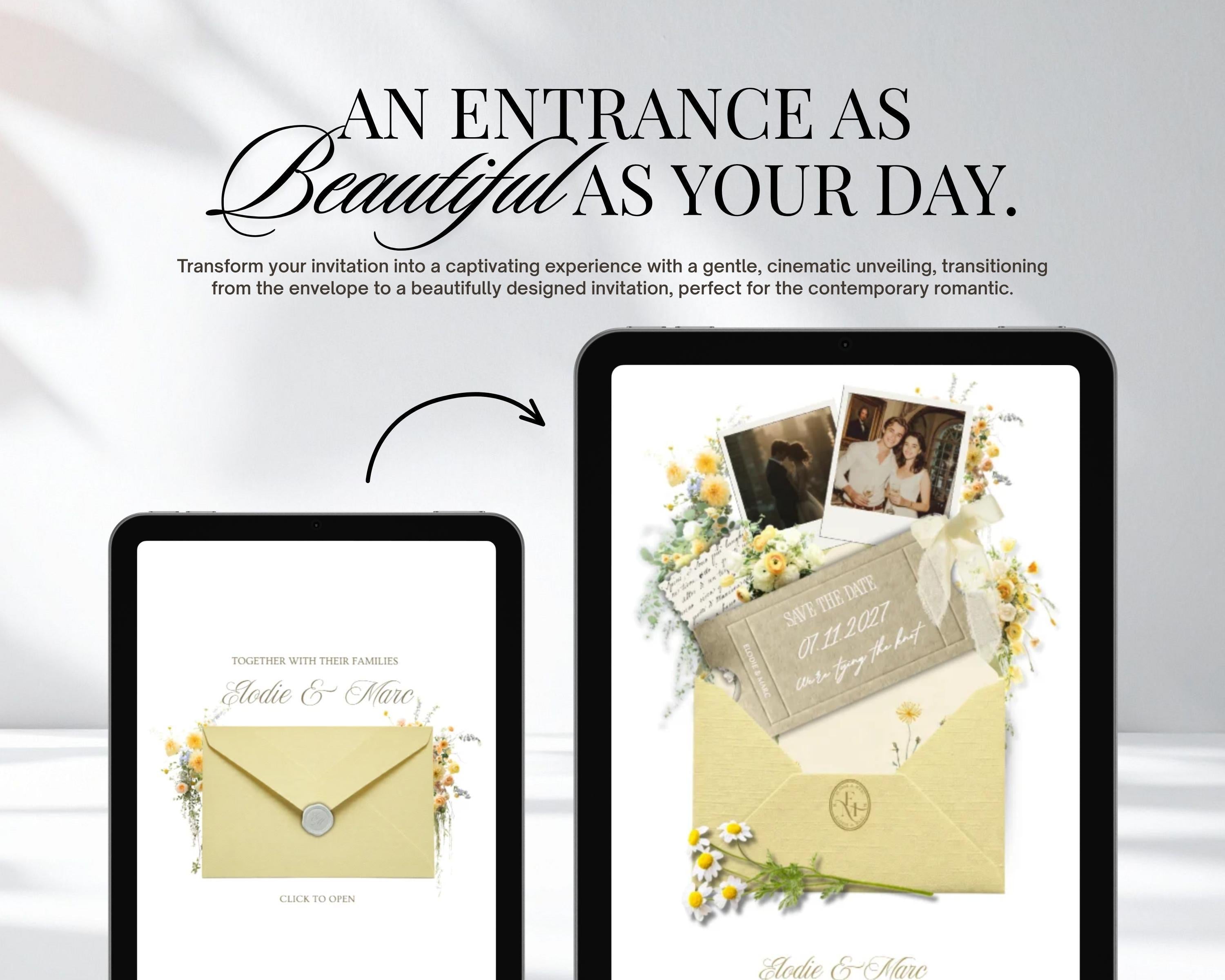 Butter Yellow Save the Date Website Template