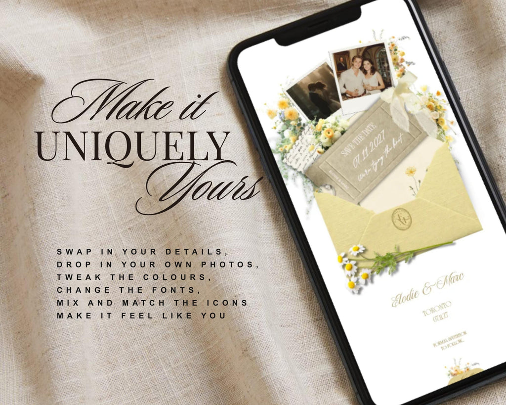 Butter Yellow Save the Date Website Template