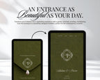 Old Money Olive Green Wedding Website Template