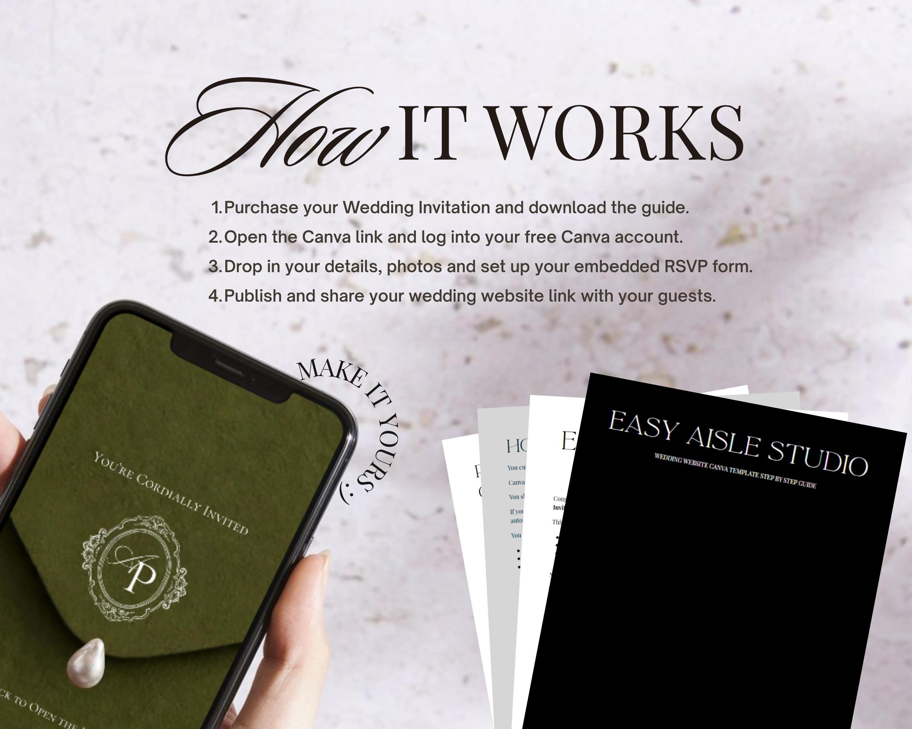 Old Money Olive Green Wedding Website Template