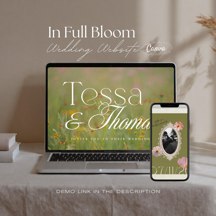 Wildflower Wedding Website Template