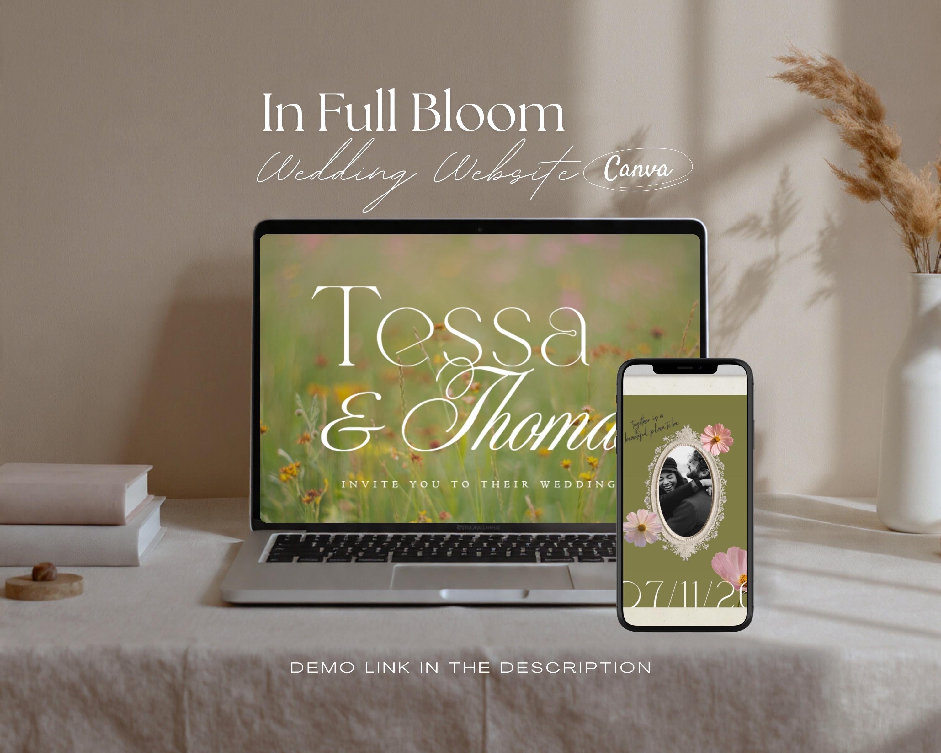 Wildflower Wedding Website Template