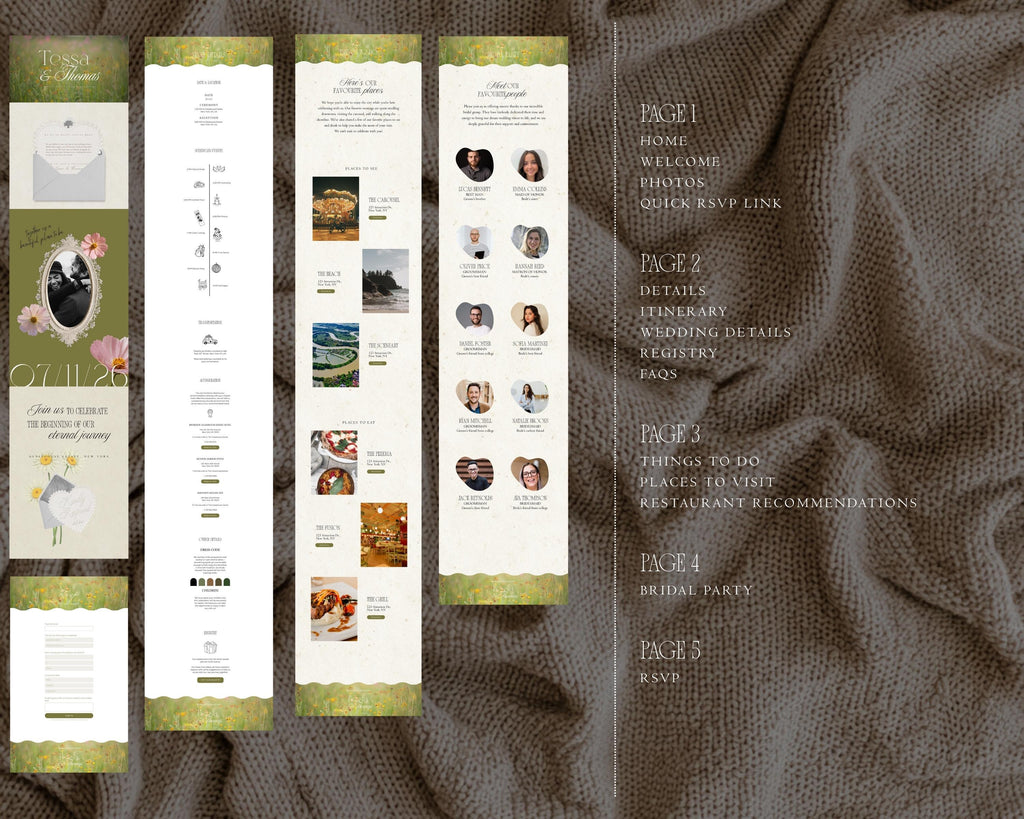 Wildflower Wedding Website Template
