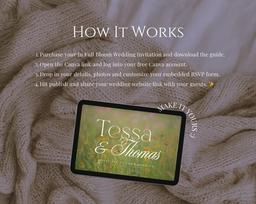Wildflower Wedding Website Template