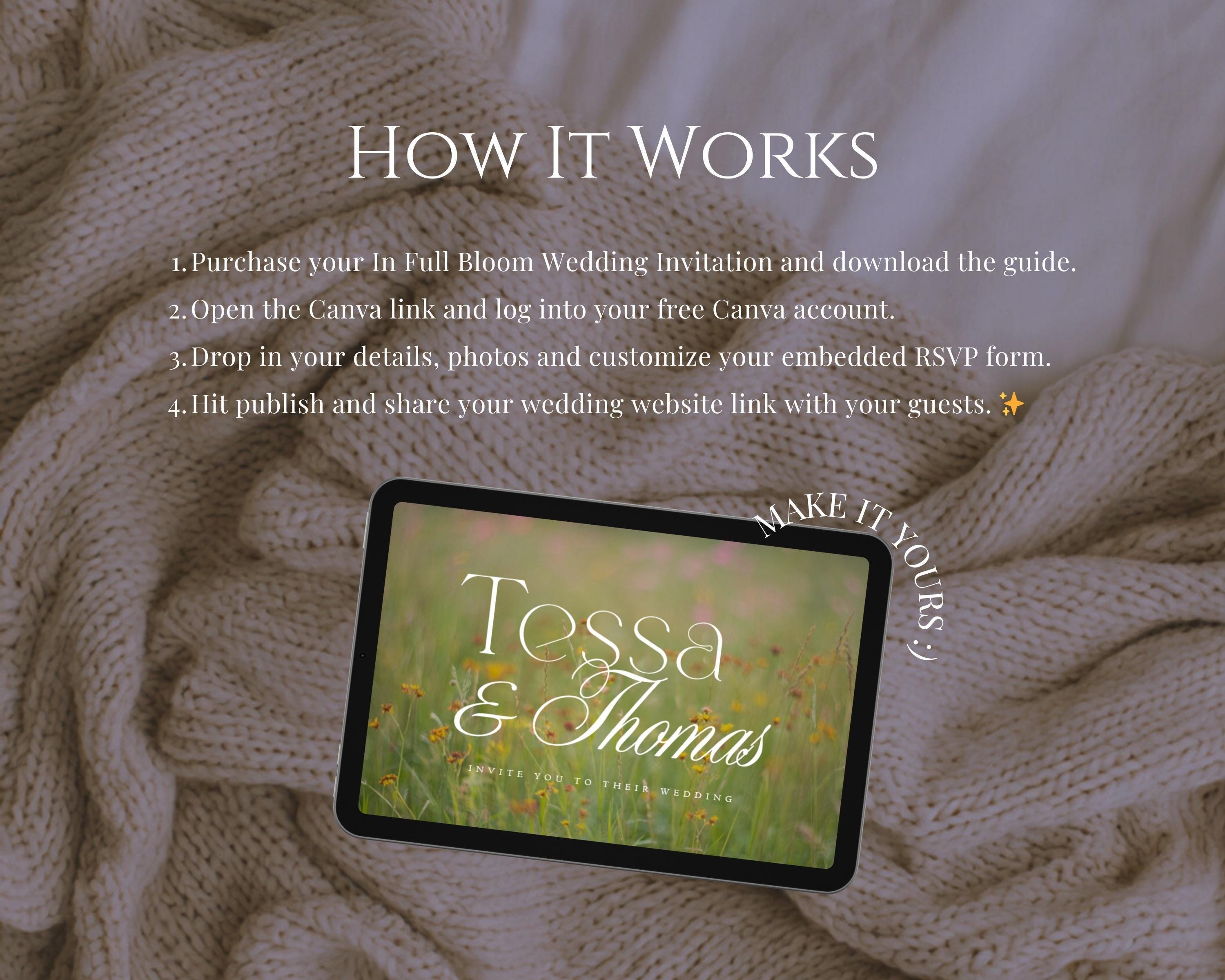 Wildflower Wedding Website Template