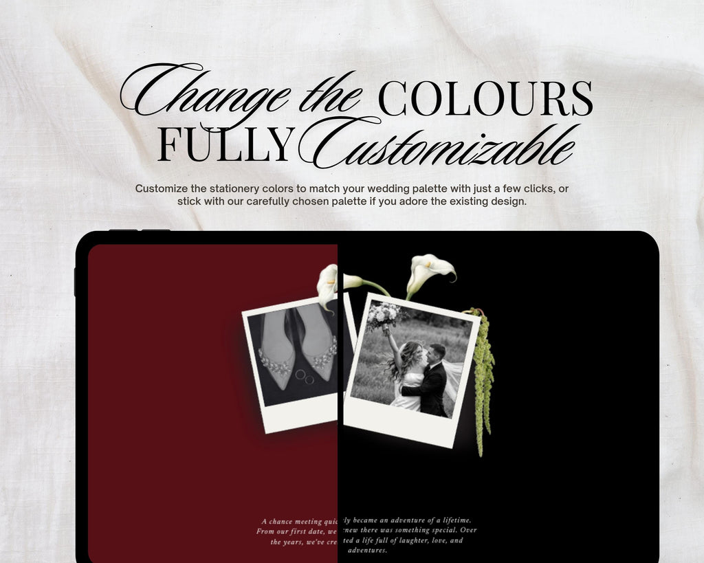 Old Money Black and White Wedding Website Template