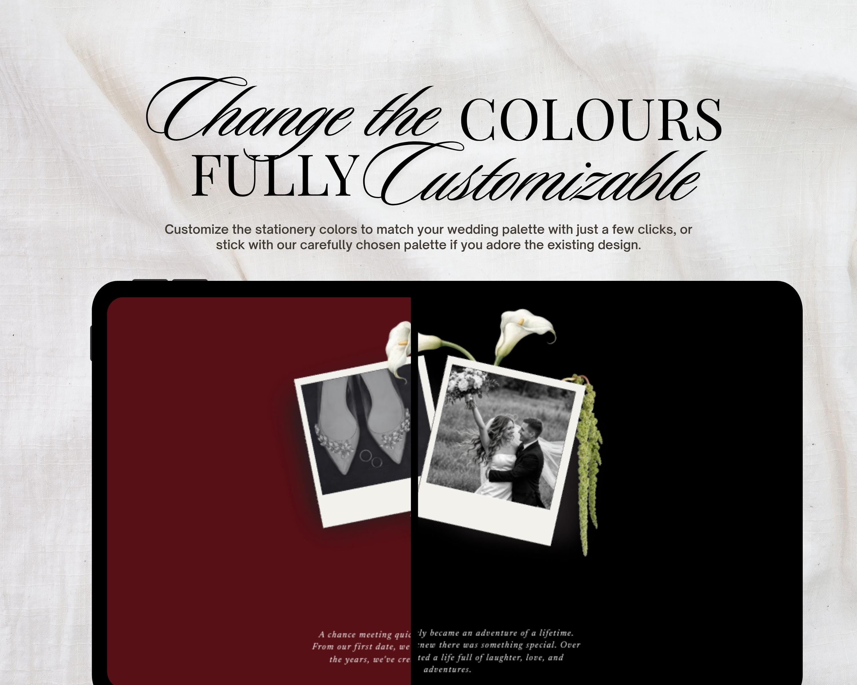 Old Money Black and White Wedding Website Template