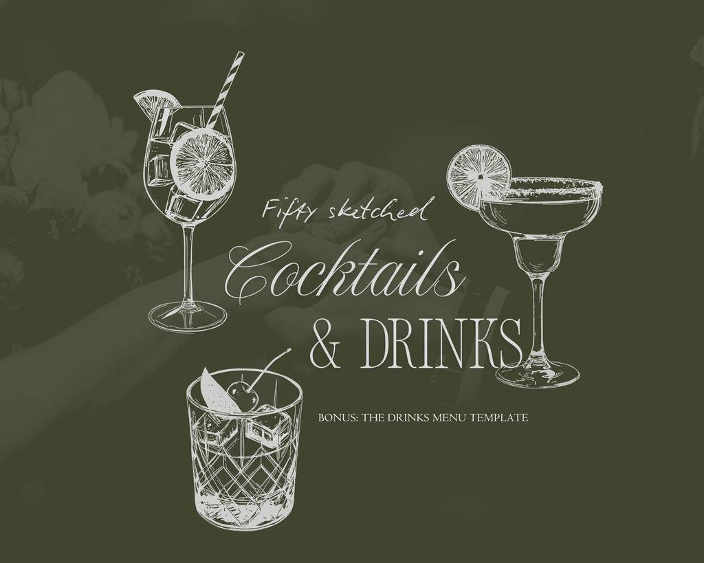 50 Hand-Drawn Drink Illustrations