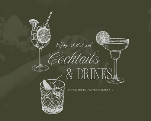 50 Hand-Drawn Drink Illustrations