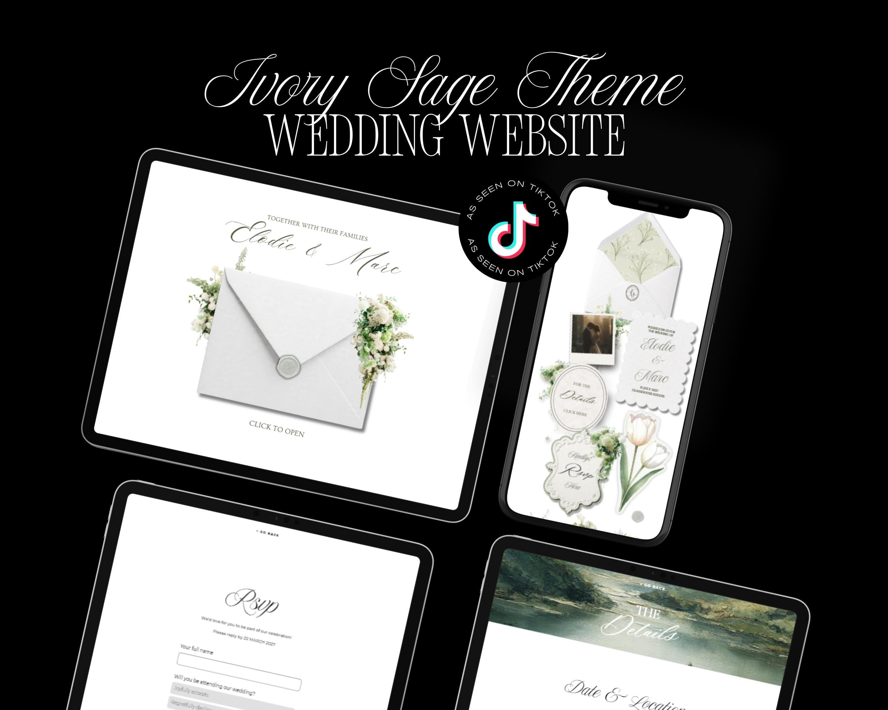 Ivory & Sage Wedding Website Template