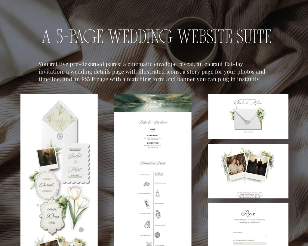 Ivory & Sage Wedding Website Template