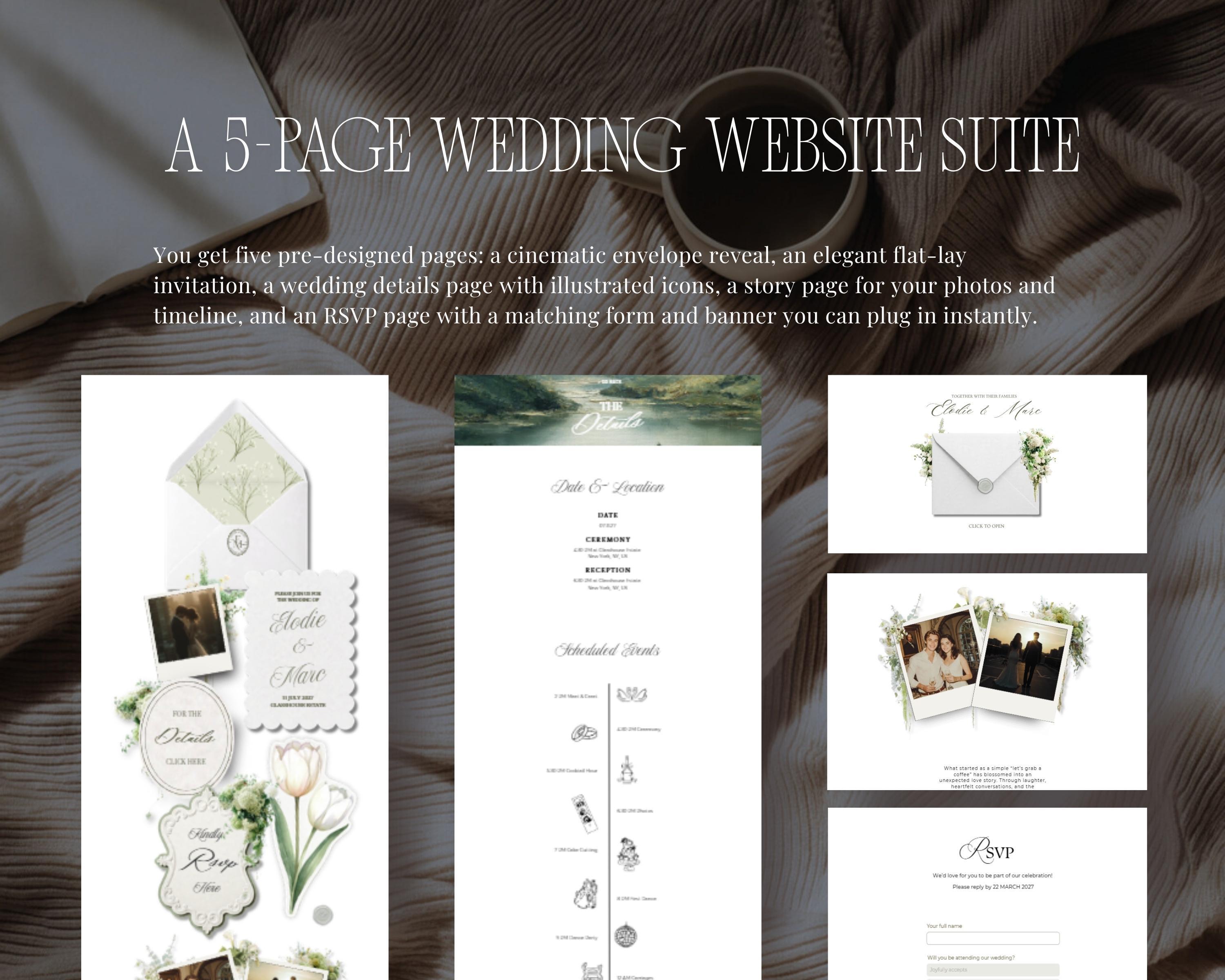 Ivory & Sage Wedding Website Template