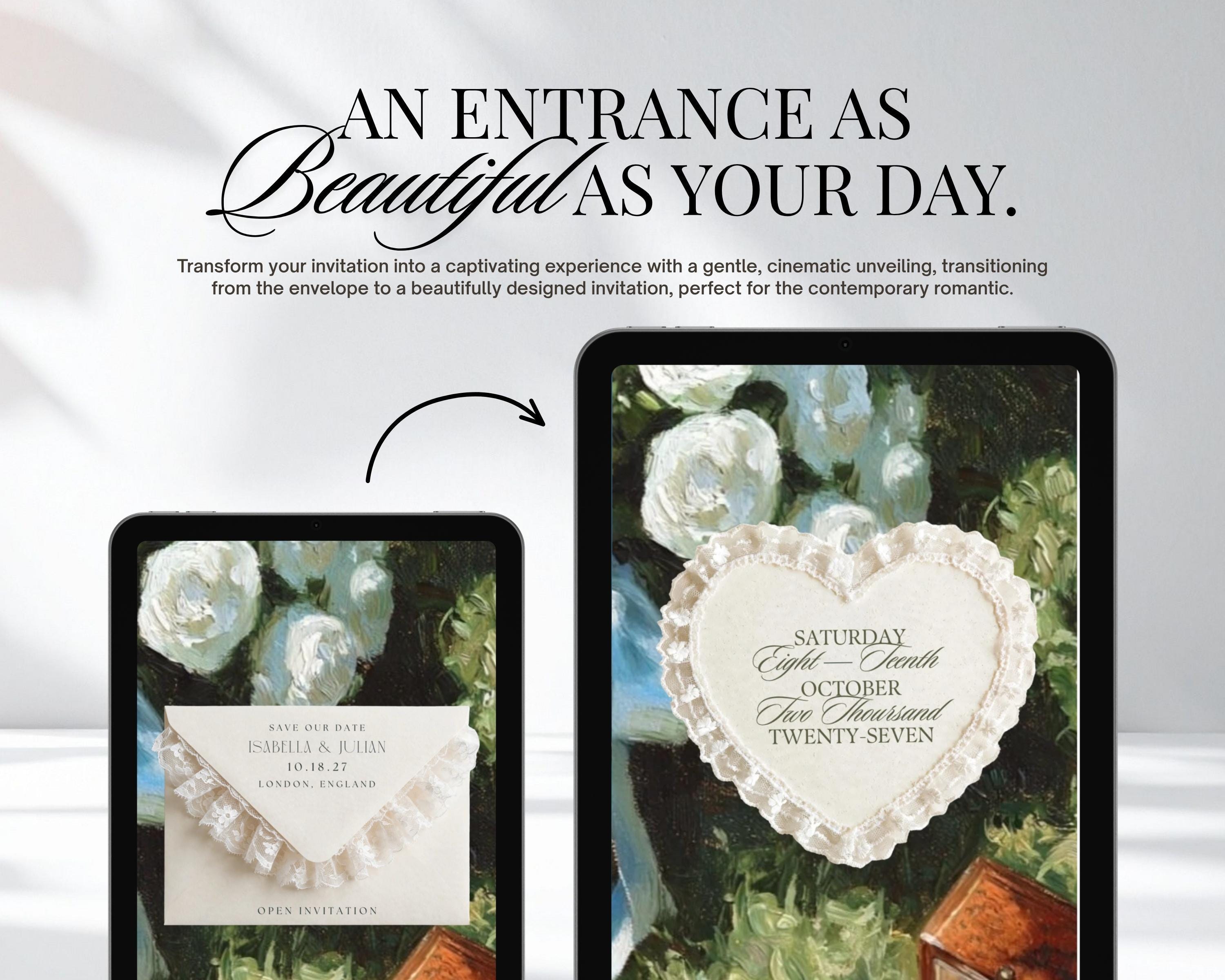 Olive and Lace Save the Date Website Template