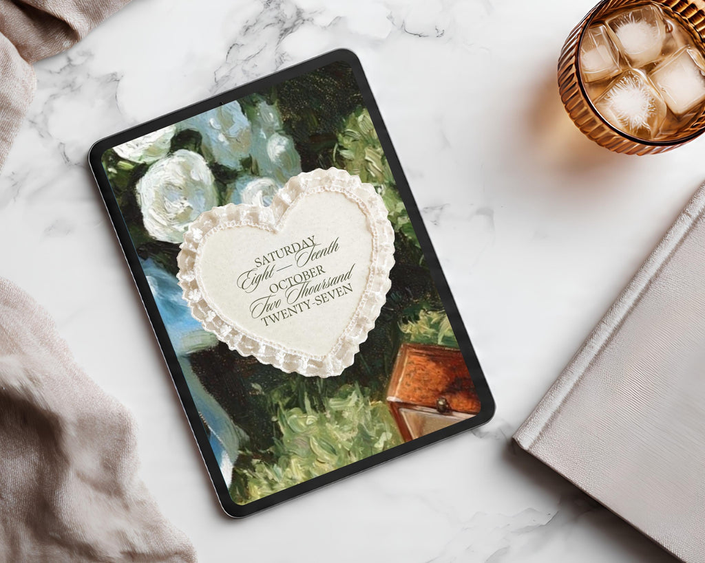 Olive and Lace Save the Date Website Template