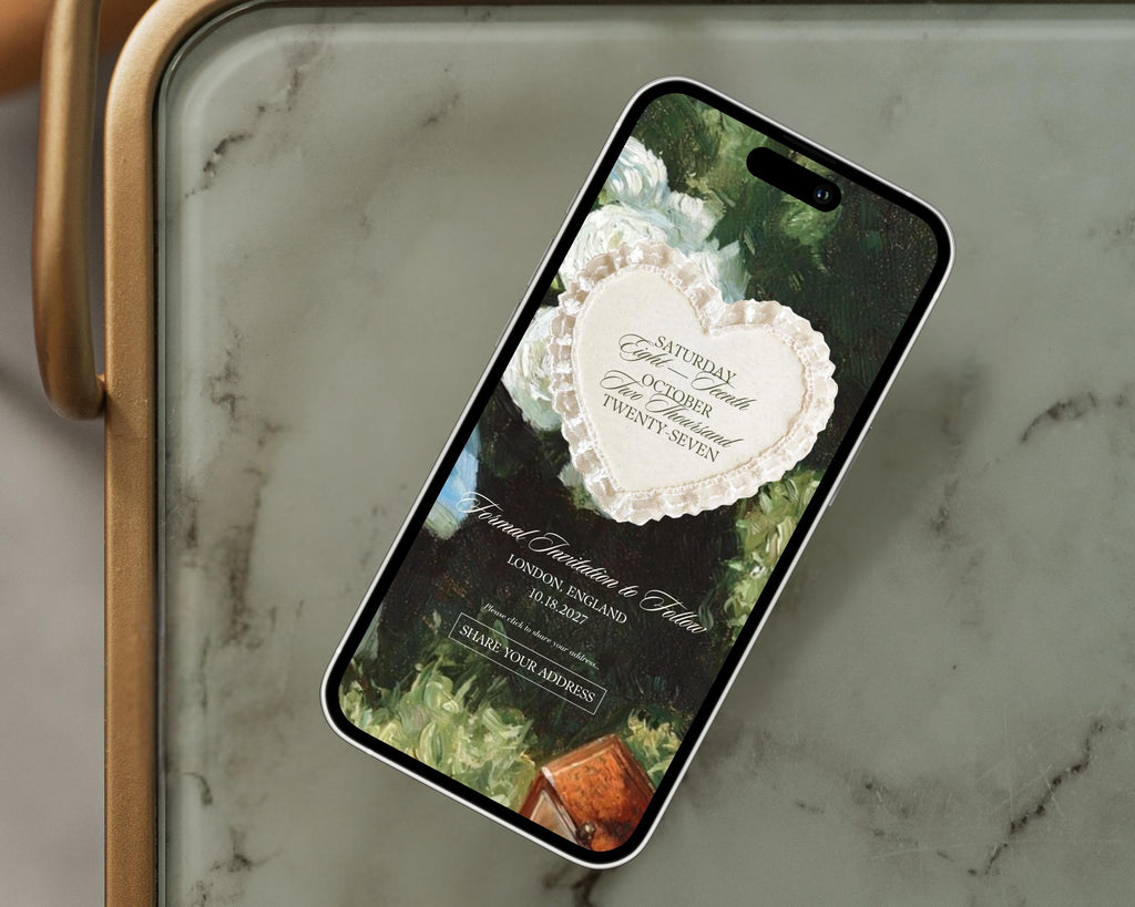 Olive and Lace Save the Date Website Template