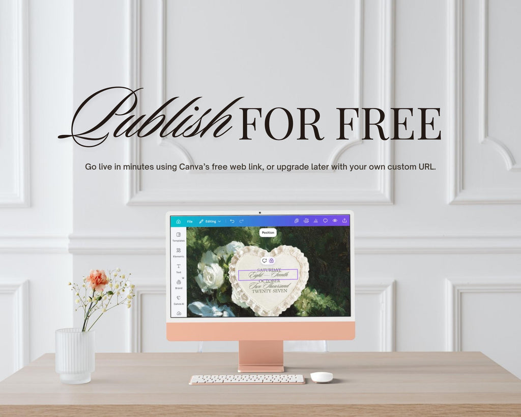 Olive and Lace Save the Date Website Template