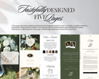 Olive and Lace Wedding Website Template