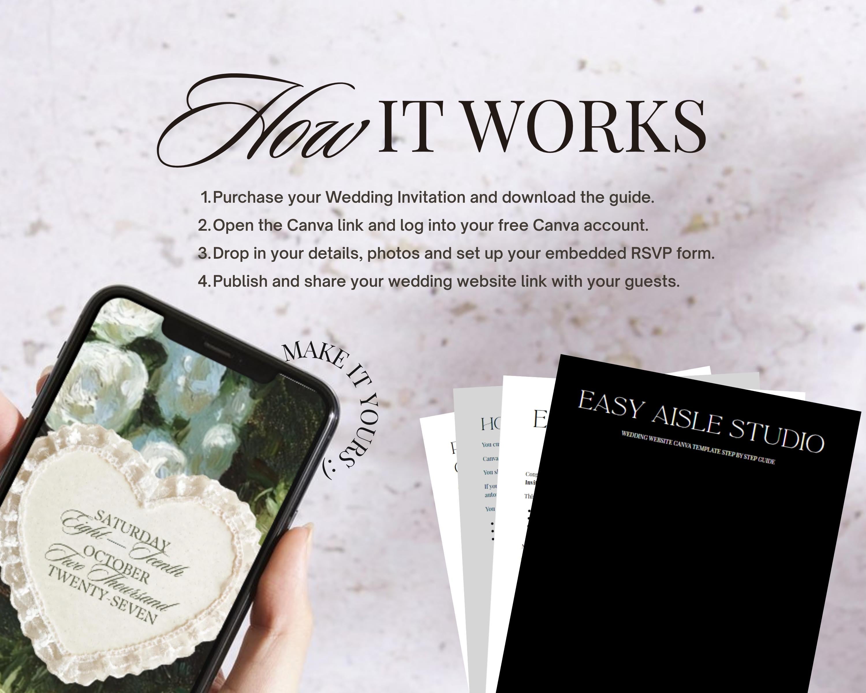 Olive and Lace Wedding Website Template