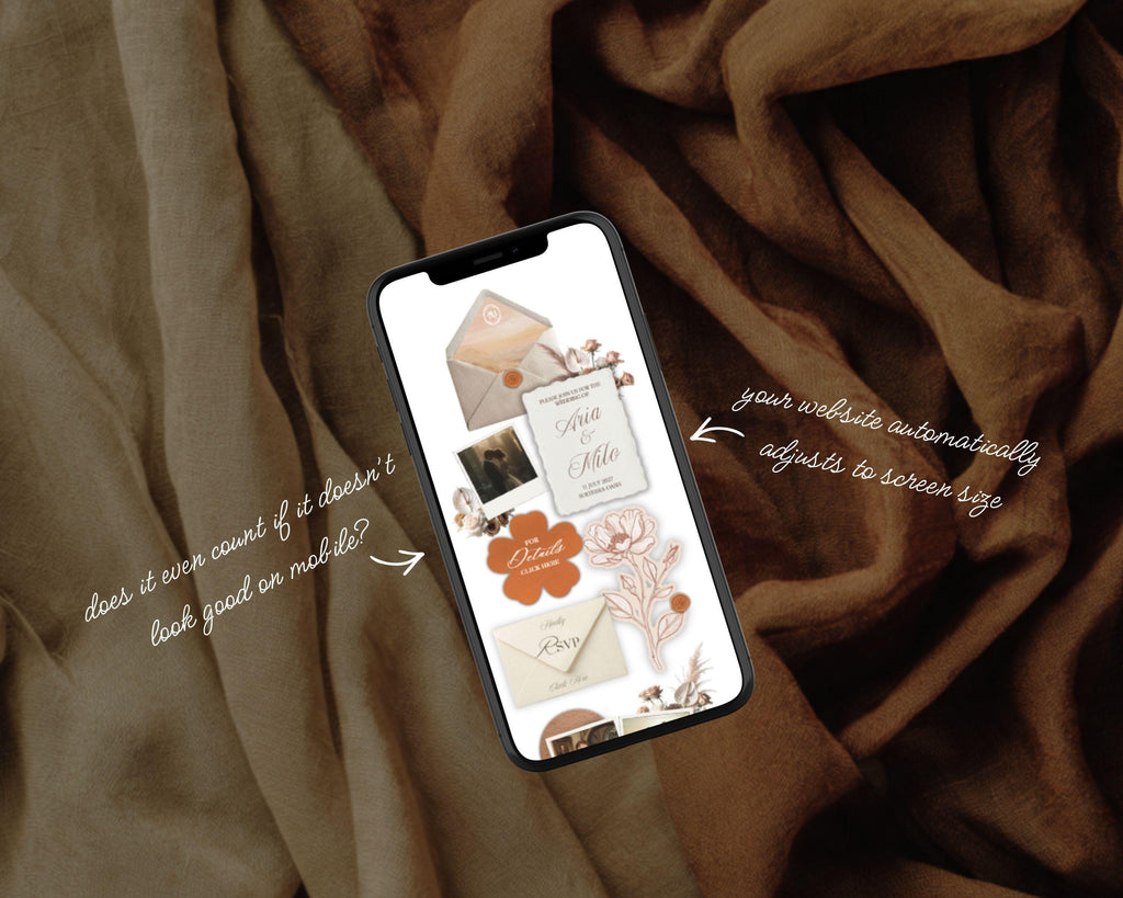 Boho Terracotta Wedding Website Template