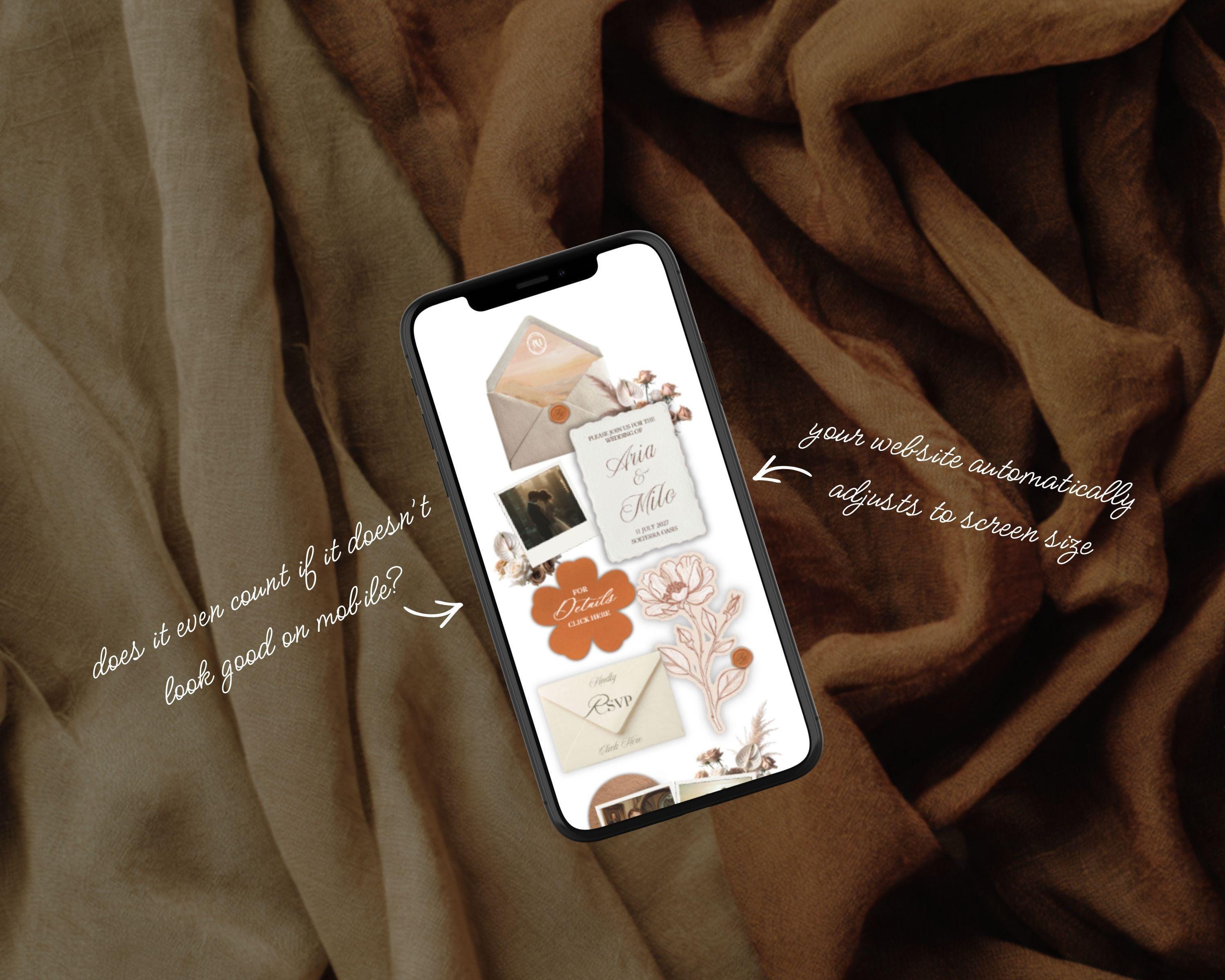 Boho Terracotta Wedding Website Template