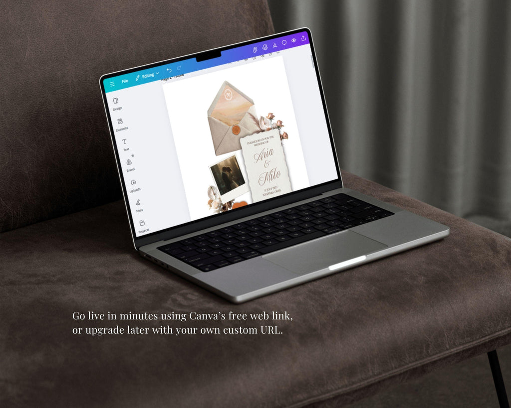 Boho Terracotta Wedding Website Template