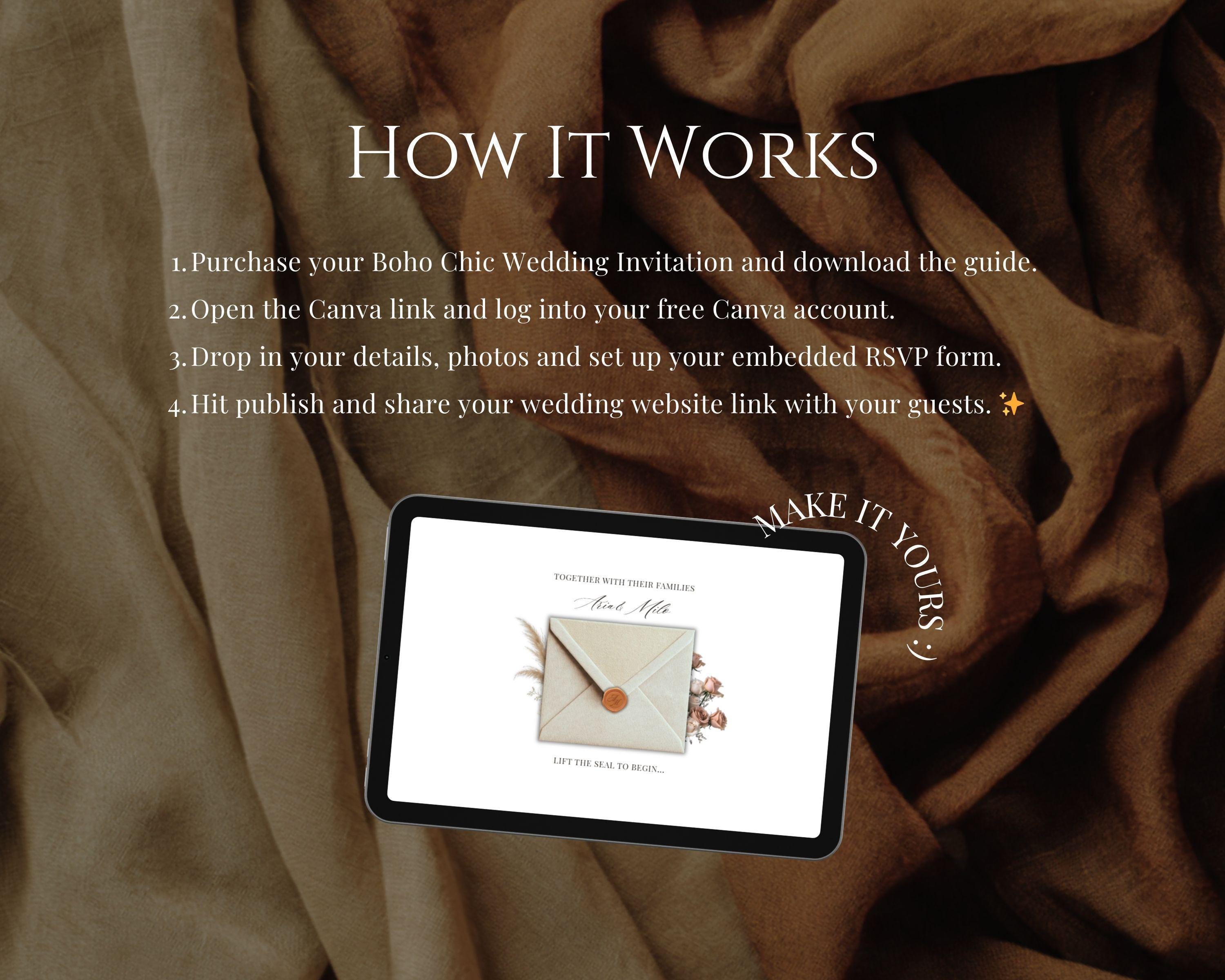 Boho Terracotta Wedding Website Template