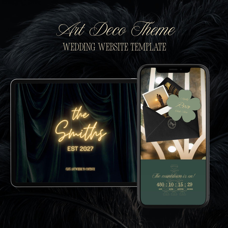 Art Deco Wedding Website Template