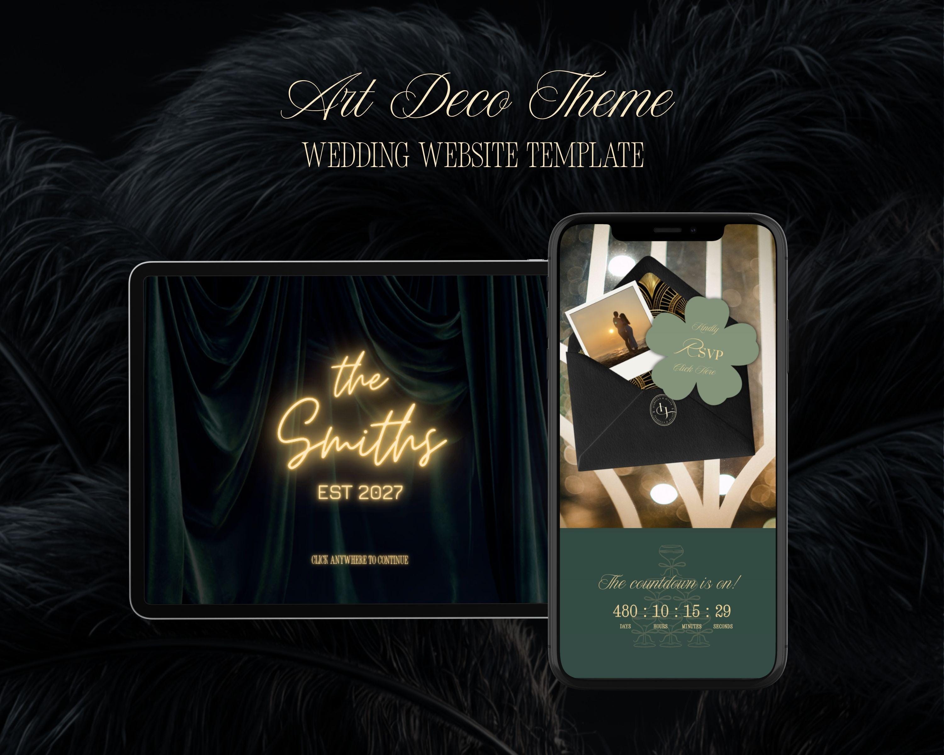 Art Deco Wedding Website Template