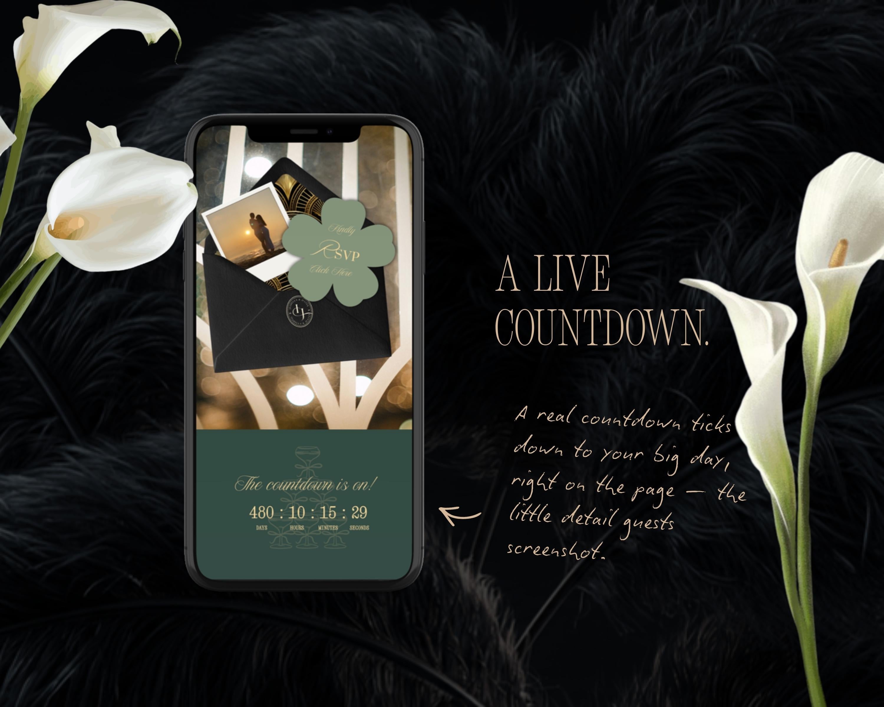 Art Deco Wedding Website Template