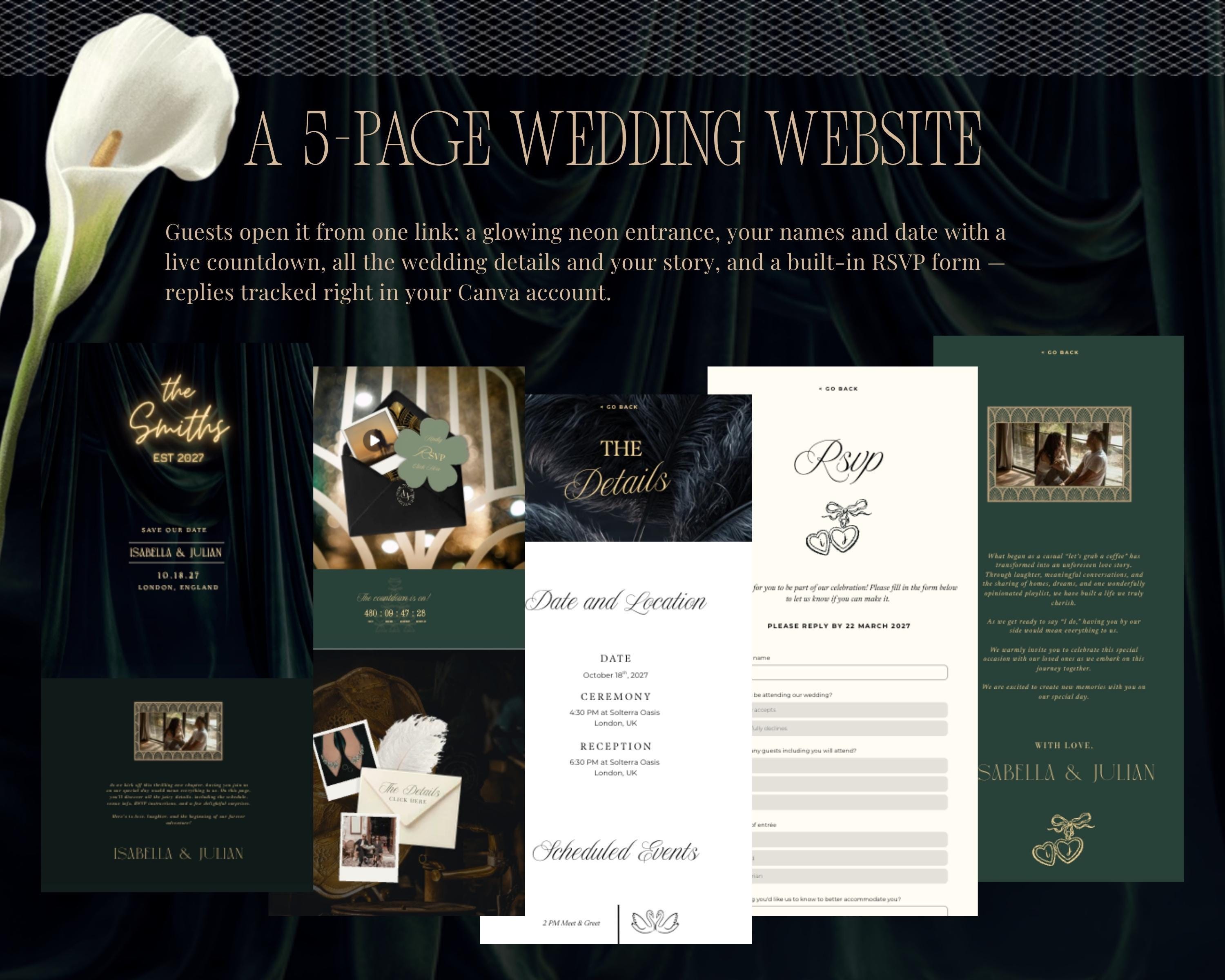 Art Deco Wedding Website Template