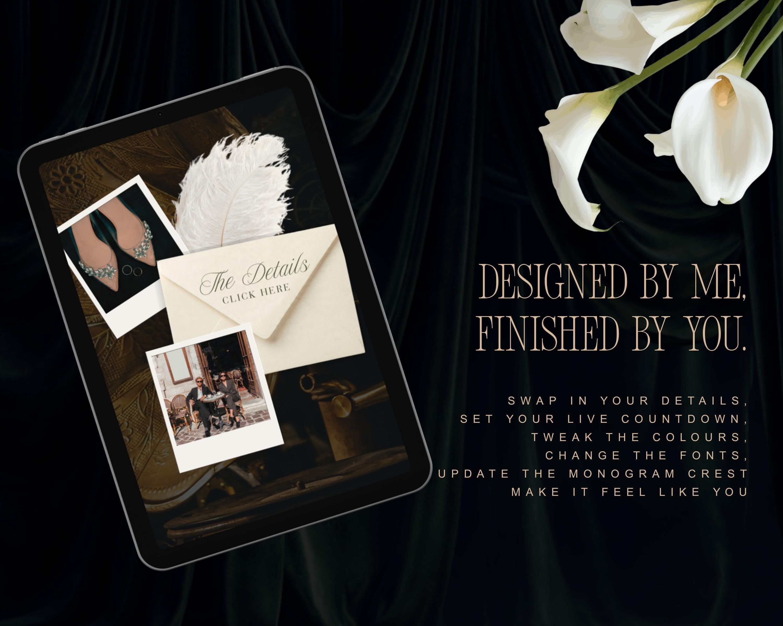 Art Deco Wedding Website Template