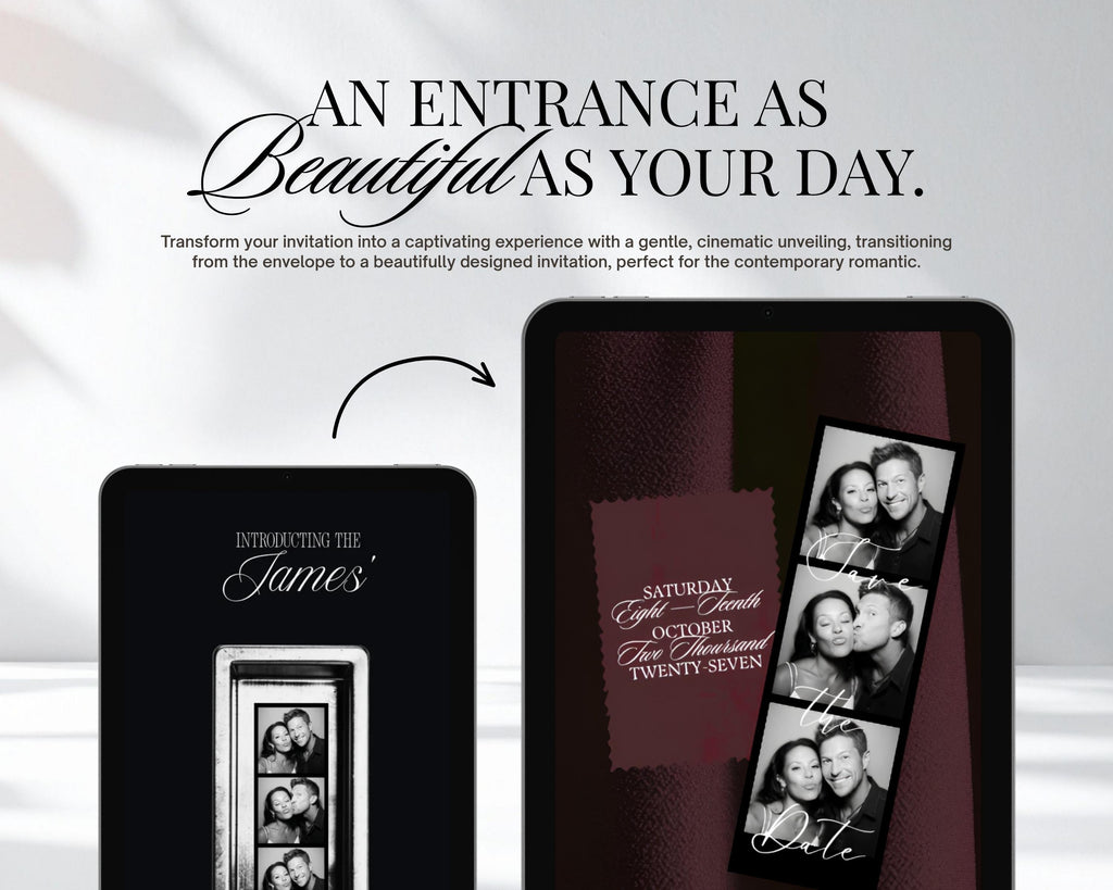 Photo Booth Wedding Website Template