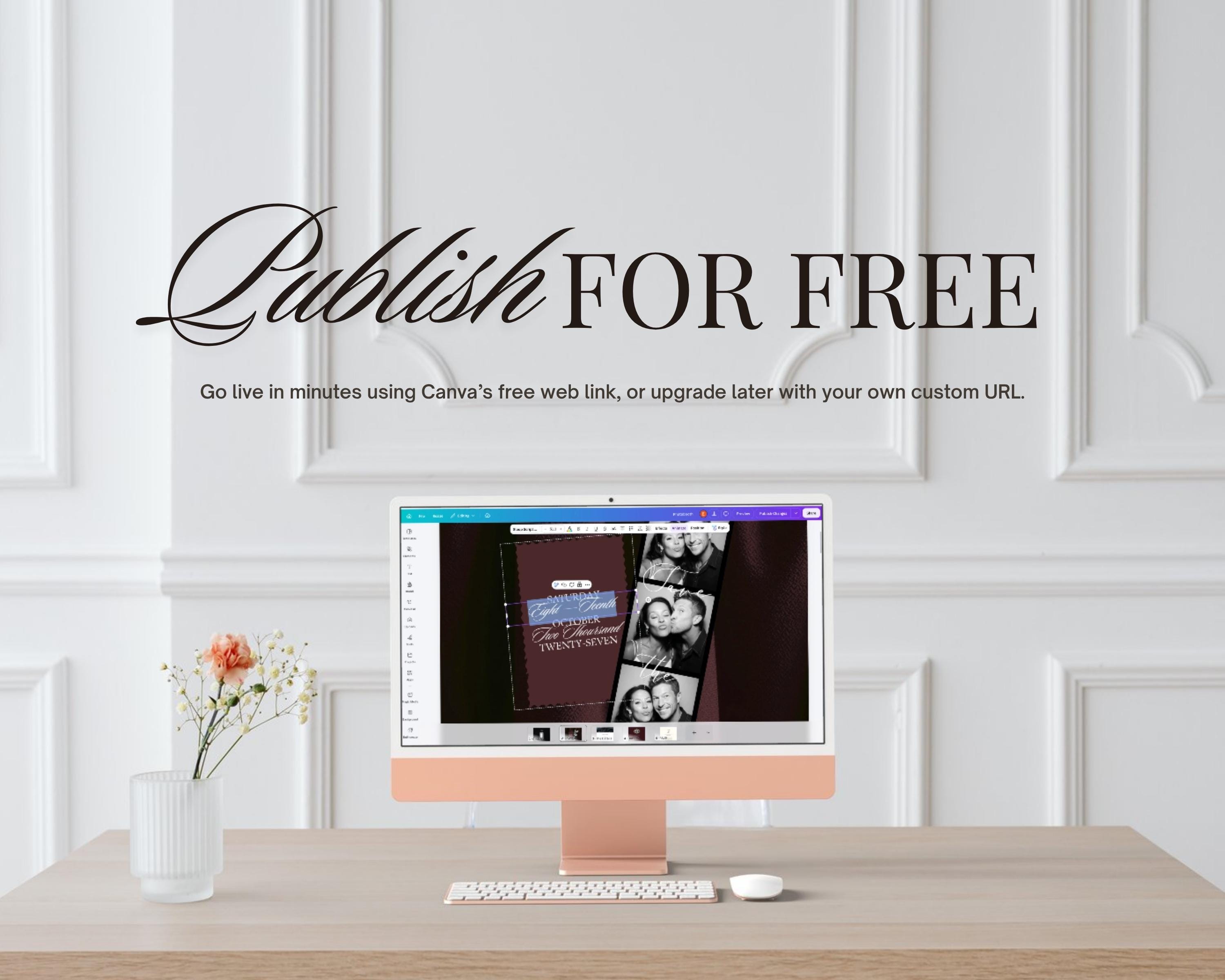 Photo Booth Wedding Website Template
