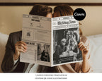 Vintage Wedding Newspaper Program Template