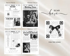 Vintage Wedding Newspaper Program Template